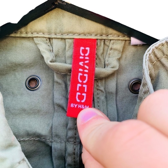 Divided by H&M light military green size 4 women's jacket - Picture 3 of 4